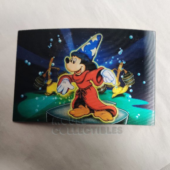 Disney Parks Fantasia Lenticular Postcard Sorcerer Mickey Magician Disneyland - Picture 3 of 9
